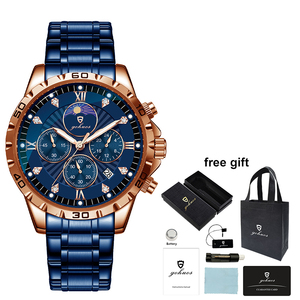 Gohuos 9809 Orologi al Quarzo Classici di Lusso in Acciaio Inossidabile per Uomo, Reloj Montre Impermeabile con Lancette Luminose - Product Image 5