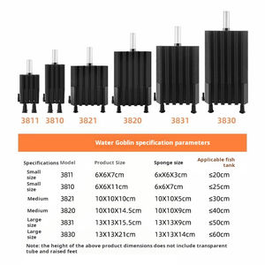 현대 플라스틱 수족관 생화학 스폰지 필터 사각형 수족관 탱크에 대 한 바이오 세라믹 공 220v 액세서리 - Product Image 3