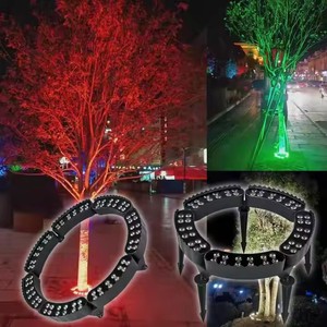 12W LED Hug <strong>Tree</strong> Light Solar Hold Column <strong>Lamp</strong> Ring Garden Palm <strong>Tree</strong> Spot Light Outdoor Circular Landscape Spotlights - Product Image 4