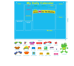 Calendario Diario Sensorial Montessori, Tablero de Fieltro, Centro de Aprendizaje Circular, Preescolar, Clima, Estaciones, Juego de Historias - Product Image 1