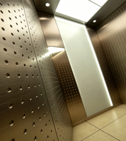 Ascenseur de passagers Fareo moderne en acier inoxydable sans engrenages à traction AC - Durable, installation facile, plancher en PVC, utilisation en appartement et en centre commercial
