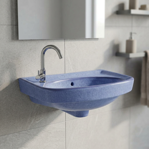 Modern Rectangular Ceramic Wall Hung Wash Basin Stylish Bathroom Hand Wash Sink for Hotel Apartment Projects - Product Image 4