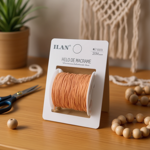 ไหมมาคราเม่ ILAN ขนาด 1 มม. ยาว 20 ม. สีส้ม สำหรับงานฝีมือ - Product Image 3