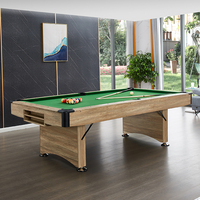 Table de billard pliante couleur bois 7ft 84 "Table de billard multifonction avec accessoires de billard de haute qualité TP-8412