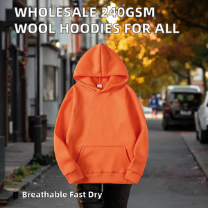 Sudadera con Capucha Unisex de Estilo Urbano, Gruesa, de Felpa Francesa, Lisa, con Hombros Caídos, Diseño Sencillo, Alta Calidad, 100% Algodón - Product Image 2