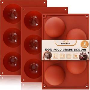 MUYULINS Factory 5-Cavity Hemispherical LFGB Non-Stick Easy Release BPA-Free <b>Silicone</b> Mousse Cake Chocolate Mold - Product Image 1