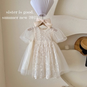 Novedad <span class=keywords><strong>de</strong></span> verano, vestido <span class=keywords><strong>de</strong></span> estilo coreano <span class=keywords><strong>para</strong></span> niños, vestido <span class=keywords><strong>de</strong></span> <span class=keywords><strong>fiesta</strong></span> <span class=keywords><strong>de</strong></span> manga corta <span class=keywords><strong>de</strong></span> princesa dulce <span class=keywords><strong>para</strong></span> niñas, traje sólido <span class=keywords><strong>de</strong></span> malla hinchada <span class=keywords><strong>para</strong></span> niñas - Product Image 5