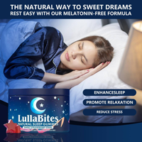 Gummies naturelles pour le sommeil avec glycine, racine de valériane et fleur de la passion, aide naturelle au sommeil pour le soulagement du stress