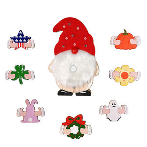 New cross-border Christmas decorations, DIY wooden <b>light</b>-<b>up</b> <b>ornaments</b>, American Independence Day, Halloween, and Easter - Product Image 5