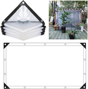 10ft x 13ft không thấm nước <span class=keywords><strong>PVC</strong></span> rõ ràng tarps với grommets Heavy Duty cắm trại ngoài trời trong suốt Tarp - Product Image 2
