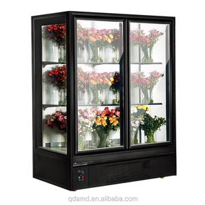 Refrigerador vertical de exhibición de flores con puerta de vidrio de tres lados, nevera de flores, floristería - Product Image 3