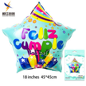 Globos de Fiesta Españoles de Papel de Aluminio con Forma de Estrella de Cinco Puntas de 18 Pulgadas, Empaquetados Individualmente, para Año Nuevo, Navidad, <span class=keywords><strong>Cumpleaños</strong></span> - Product Image 6