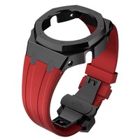 Kit de modification Ga2100 3ème génération : accessoires de remplacement, bracelet en caoutchouc or et bleu, boîtier et lunette de montre en métal (Gen 5)