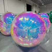 Champignon de miroir gonflable en PVC irisé géant de haute qualité pour la décoration de scène et les affichages d'événements de fête