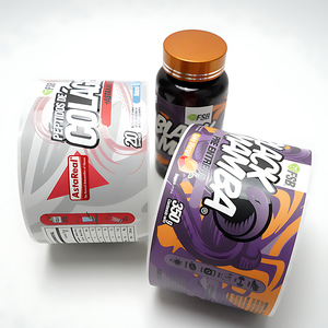 <span class=keywords><strong>Étiquette</strong></span>s autocollantes personnalisées imperméables avec <span class=keywords><strong>impression</strong></span> UV sélective <span class=keywords><strong>sur</strong></span> rouleau pour bouteilles de compléments alimentaires – <span class=keywords><strong>Étiquette</strong></span>s personnalisées pour bouteilles - Product Image 2