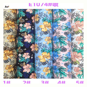 Top bán cho bãi biển phong cách mùa hè nhiệt đới 100% challis tùy chỉnh Hawaii in Rayon VảI Kéo thành sợi Viscose vải cho vải - Product Image 1