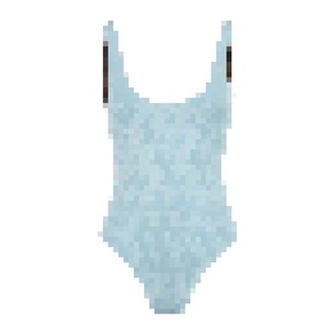 Maillot de bain une pièce bandeau personnalisé avec logo, classique, effet ventre plat, grande taille, pour femme, motif uni, design lettres, Spandex/Polyester - Product Image 2