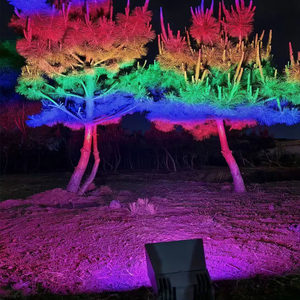 Projecteur LED extérieur arc-en-ciel, sept couleurs, étanche, éclairage paysager, jardin, arbres - Product Image 1