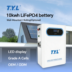 T.Y.L. 10kWh 51.2V 壁挂式磷酸铁锂电池，用于住宅太阳能储能 - Product Image 1