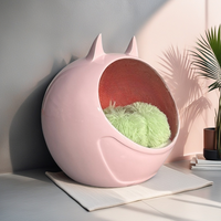 Lit pour chat en forme de dôme antibactérien personnalisé, maison pour animaux de compagnie semi-fermée de luxe, nouveau matériau, abri intérieur, cachette pour chaton