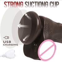 Super lange XXL realistische Silikon riesige große Fernheizung Dildo maschine automatische Schub Dildo Vibrator für Frauen Männer Sexspielzeug