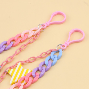 Chaîne de taille Yueli en acrylique coloré avec étoiles et double anneau, chaîne de corps tendance pour femme pour les soirées en boîte de nuit - Product Image 4