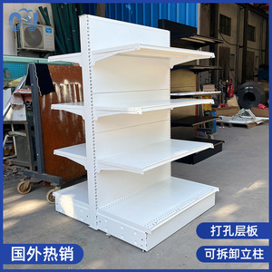 Supermarket Shelves Perforated Q235 Steel Double-Sided Wall Mount For Convenience Store - Product Image 4