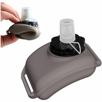 Bouteille d'eau portable en silicone améliorée avec capuchon anti-poussière, 7 oz, pour la course à pied, le sport, la remise en forme et le cyclisme