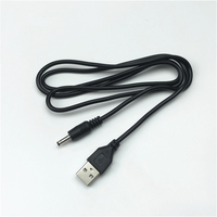 Câble d'alimentation USB 2.0 court de 50 cm avec connecteur jack 3,5 mm * 1,35 mm 5V DC, gaine en PVC et nylon, prix usine abordable