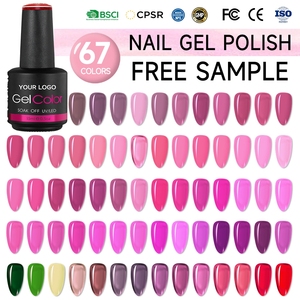 สีทาเล็บเจลขายส่งปี 2026 67 สี สำหรับเพ้นท์เล็บเจล ติดทนนาน ปราศจากสาร Hema และ TPO ใช้กับยูวีแอลอีดี เจล OEM สำหรับร้านทำเล็บ - Product Image 1