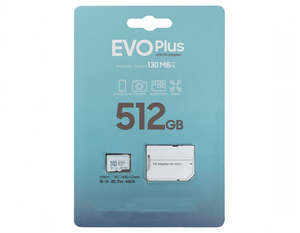 Carte mémoire Micro <span class=keywords><strong>Evo</strong></span> <span class=keywords><strong>Plus</strong></span> 512 Go de haute qualité en gros, UHS-I U3 A2 V30, 100 % originale, 130 Mo/s pour téléphone, éducation des enfants - Product Image 1
