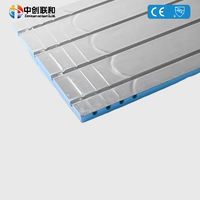 Planche chauffante rainurée en XPS radioactif avec feuille d'aluminium pour isolation de tuyaux de 12-20 mm, mousse isolante XPS avec feuille d'aluminium, panneau XPS