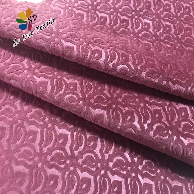 Toptan 100 polyester döşeme kabartmalı kadife kanepe kumaşı