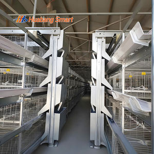 Poulailler Cage pour poulets de chair en acier galvanisé à chaud durable avec système d'alimentation et d'<span class=keywords><strong>arrosage</strong></span> <span class=keywords><strong>automatique</strong></span> efficace - Product Image 1