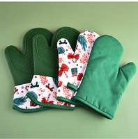 DUOLAI Nouveau set de gants de Noël en silicone pour la maison gants isolés rouleau à pâtisserie grattoir batteur à oeufs outil de cuisson