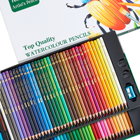 Couleurs de qualité dans un ensemble de crayons aquarelle en bois standard plus doux 48/72/120 avec impression personnalisée pour artistes expérimentés