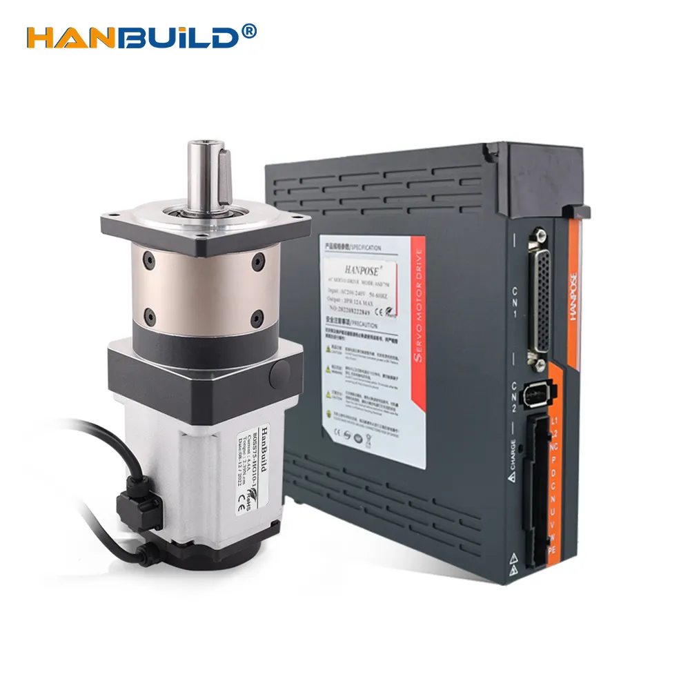 HanBuild 750w AC-Servomotor 80SS75-HG5-1 7-1 2,39 Nm 5,0 A ASD275-Verpackungsmaschine Hochpräziser Reduktions-Servomotor antrieb