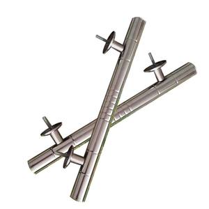 Poignées de porte et de fenêtre en bois de style ancien à grande prise en main avec acier inoxydable et fer, accessoires de portail rétro ruraux - Product Image 5