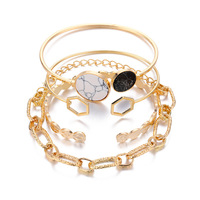 Bracelet pour femme en alliage, style simple, bijoux pour usage quotidien, ensemble chaîne de cheville et bracelet pour femme
