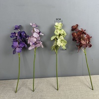 Nouveautés Fleurs d'orchidées artificielles à 7 têtes au toucher réel pour la décoration de la maison