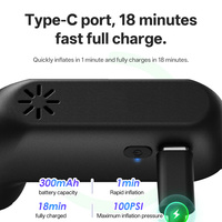 Gonfleur d'air rechargeable Pompe à vélo électrique Pompe à vélo Mini Portable pour vélo Schrader Presta Pneus