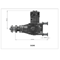 Moteur DLE-40cc à double cylindre à essence avec allumage électronique pour avion RC - Prix de gros