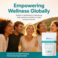 Poudre de peptides de collagène multi-sources Biokom OEM/ODM en vrac pour femmes, avec biotine, vitamine C et acide hyaluronique