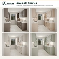 Armoires de cuisine sur mesure en bois massif au design classique, aménagement en galley, rangement par tiroirs, dimensions personnalisées et livraison en kit