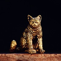Nouvel Arrivage : Figurine de Chiot Labrador Retriever en Laiton, Décoration de Bureau, Artisanat Artistique Animalier Vintage, Meilleure Vente