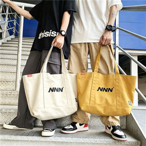 กระเป๋าผ้าแคนวาสพิมพ์โลโก้ตามสั่ง มีสินค้าพร้อมส่ง นำเข้าจากต่างประเทศ เป็นมิตรกับสิ่งแวดล้อม ใช้ซ้ำได้ เหมาะสำหรับใส่ของชายหาดหรือช้อปปิ้ง - Product Image 3