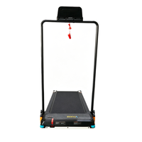 Tapis roulant électrique pliable, vitesse 1-12 km/h, moteur 0,75 CV, écran LED, capacité 110 kg, vibration de massage, marche, course, machine 3 en 1