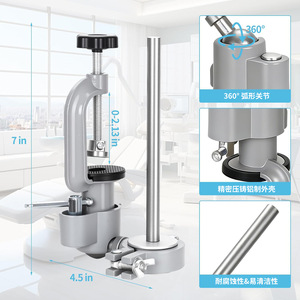 ขาตั้งแบบหมุนได้ 360 องศา สำหรับวางแบบจำลองทางทันตกรรม ทำจากอลูมิเนียมอัลลอยด์ พร้อมฐานยึดแบบ C Clamp สำหรับใช้ในคลินิกทันตกรรม - Product Image 2