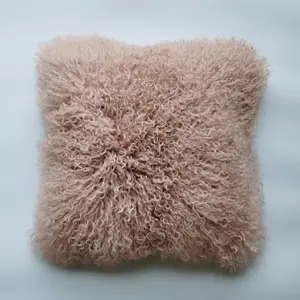 厂价装饰坐垫真西藏羊皮长卷发藏羊毛皮床抱枕