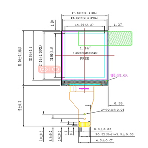 หน้าจอ TFT LCD ขนาด 1.14 นิ้ว IPS HD หน้าจอสี LCD 135*240 ดอทเมทริกซ์คอนโทรลเลอร์ ST7789 - Product Image 4